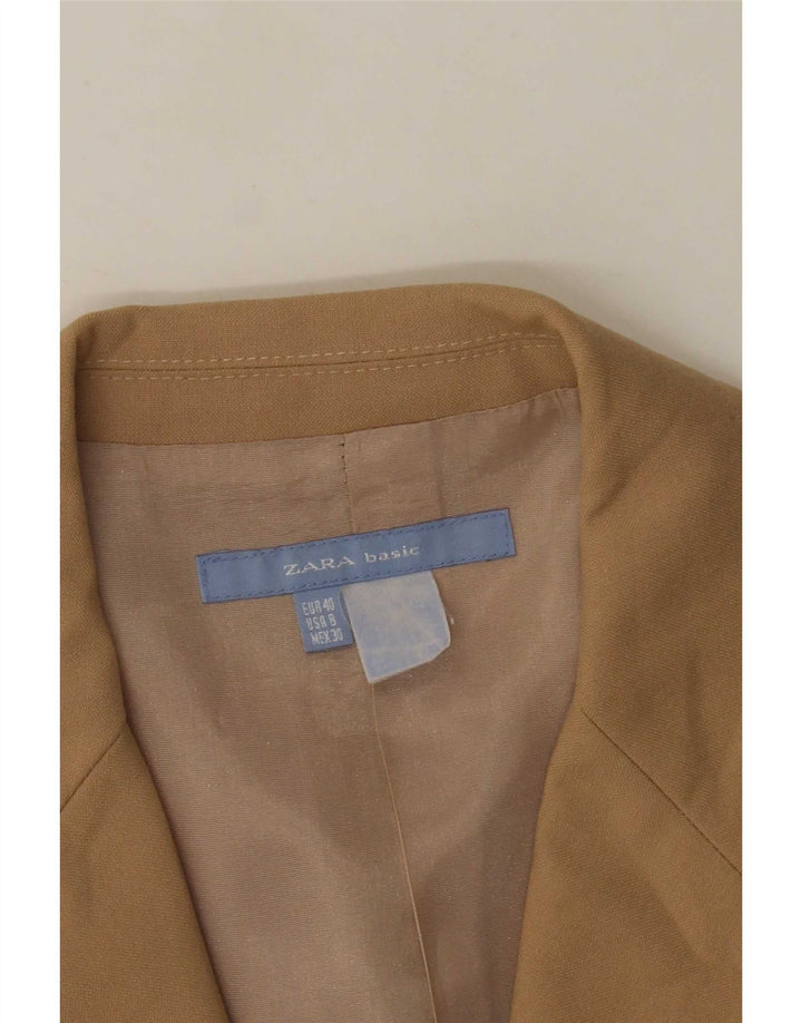 Jaqueta blazer feminina Zara com 3 botões EU 40 médio bege