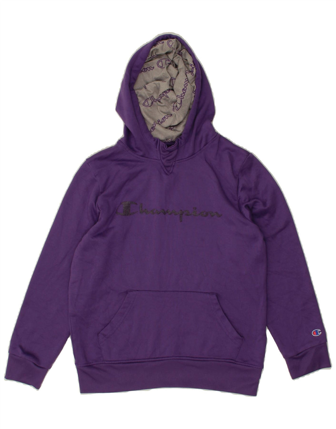 CHAMPION Girls Graphic Hoodie Jumper 10-11 Years  Purple Vintage Champion and Second-Hand Champion from Messina Hembry 