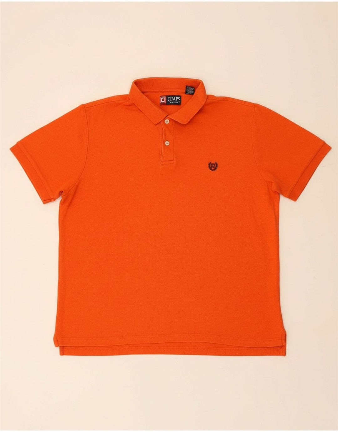 Camisa polo masculina CHAPS grande algodão laranja
