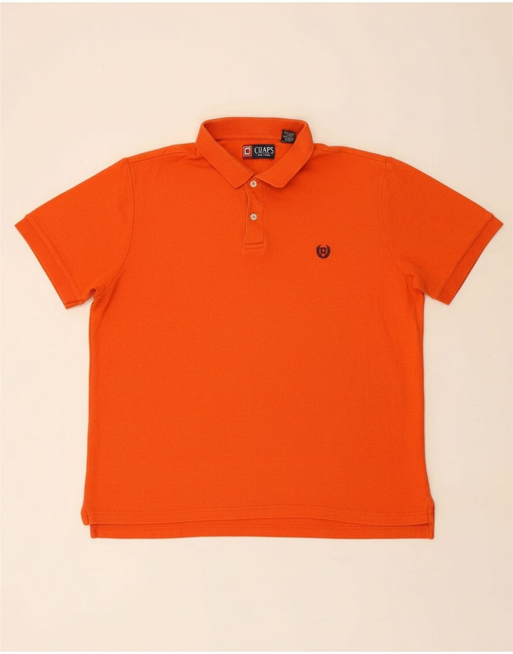 Camisa polo masculina CHAPS grande algodão laranja