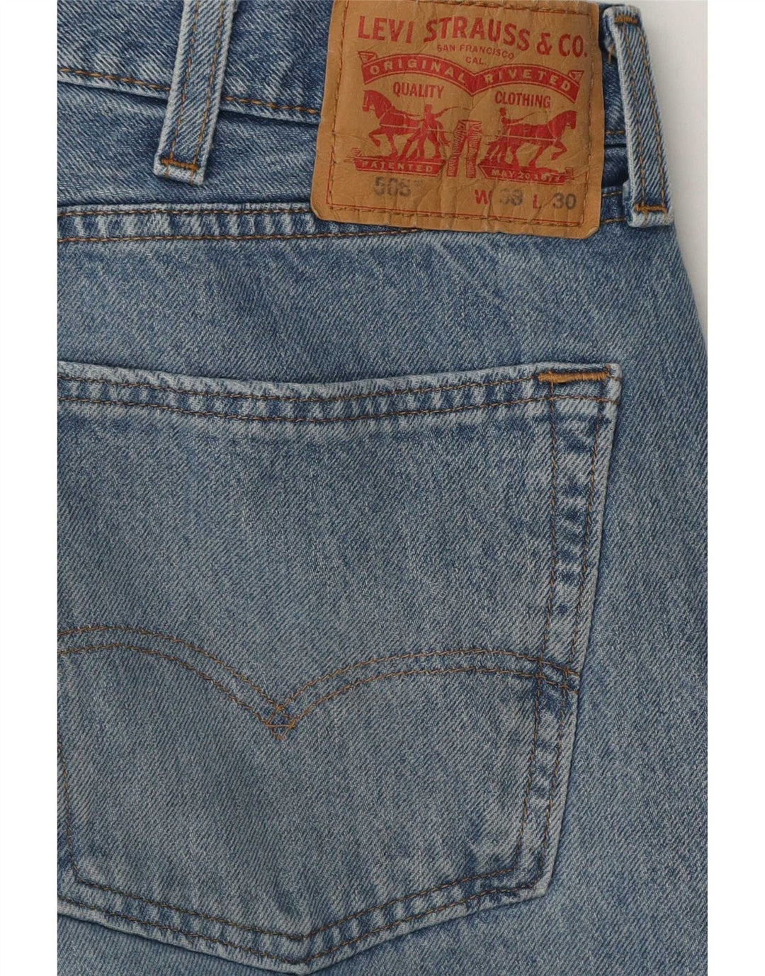 Levi's Masculino 505 Straight Jeans W38 L30 Azul Algodão