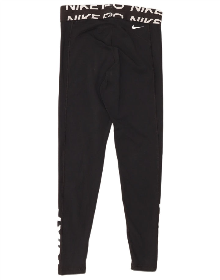 Leggings femininas Nike Dri Fit Graphic UK 12 médio preto poliéster