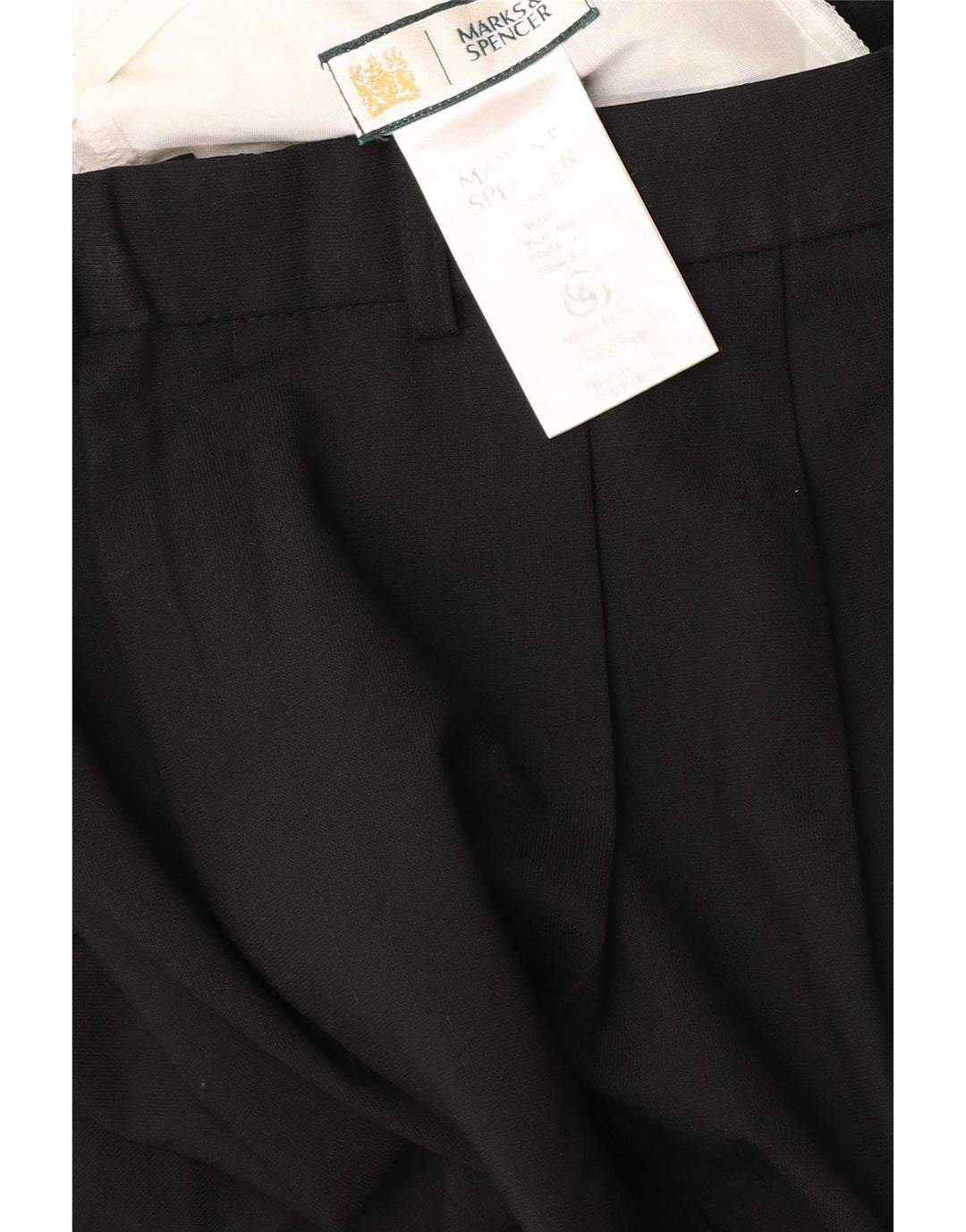 Calça masculina Marks & Spencer com pegged suit W36 L36 poliéster preto