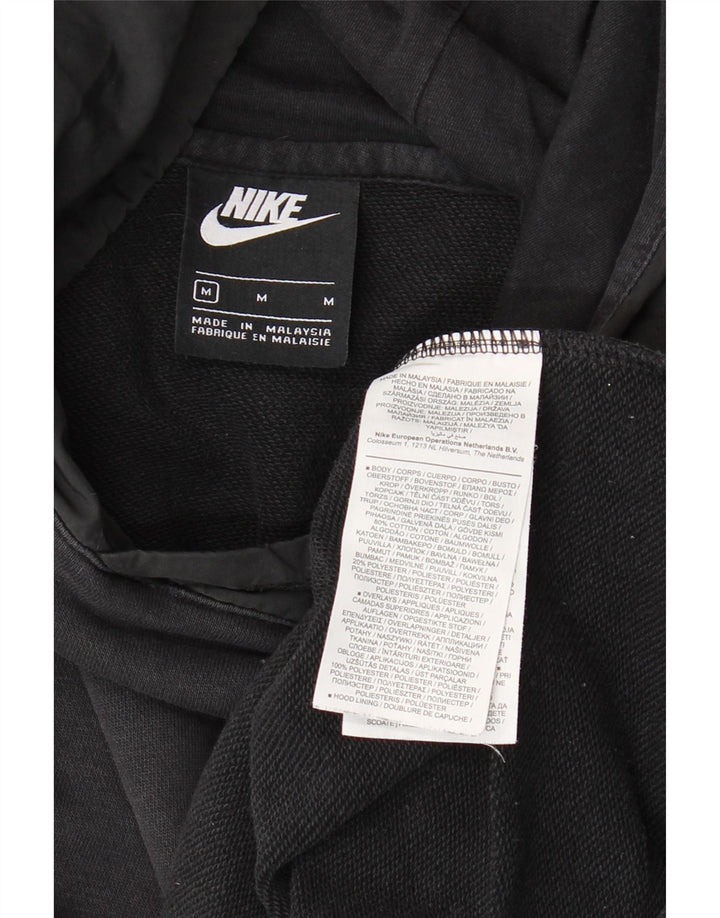 Nike masculino gráfico moletom com capuz médio algodão preto