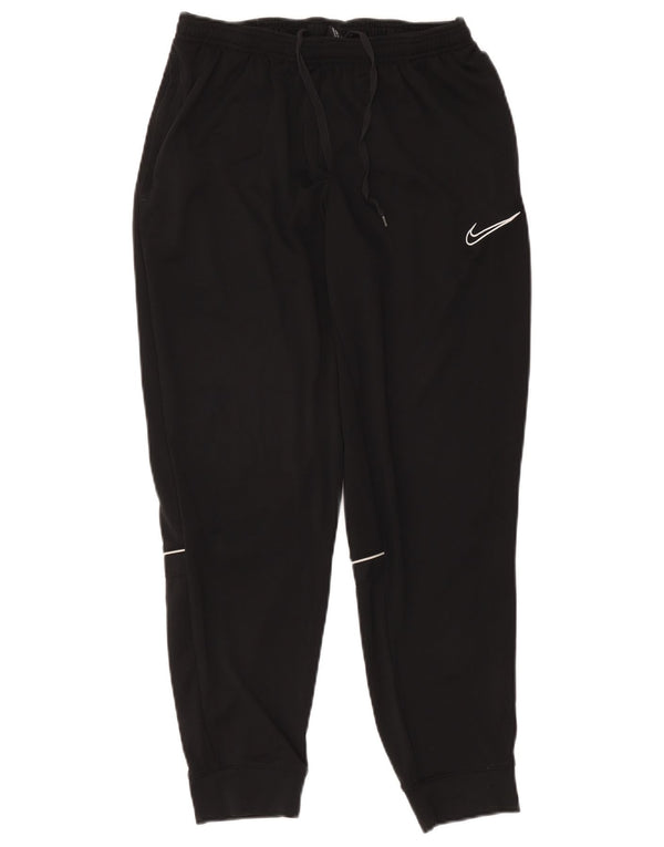 Nike Womens Dri Fit Calças de treino Joggers UK 14 Grande Poliéster Preto