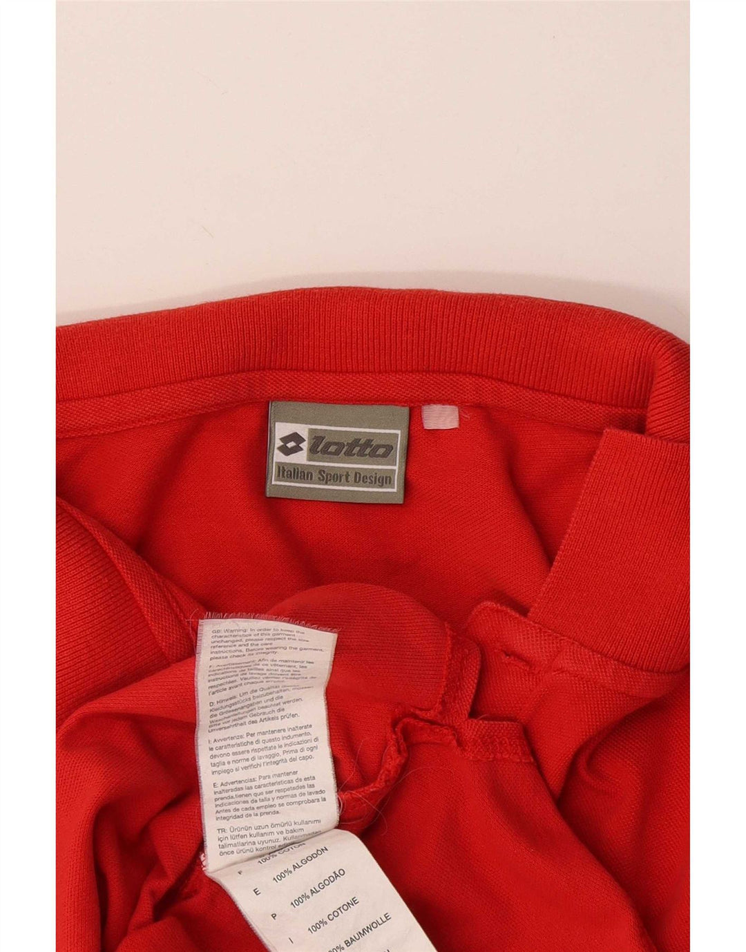 Camisa polo masculina Lotto médio algodão vermelho