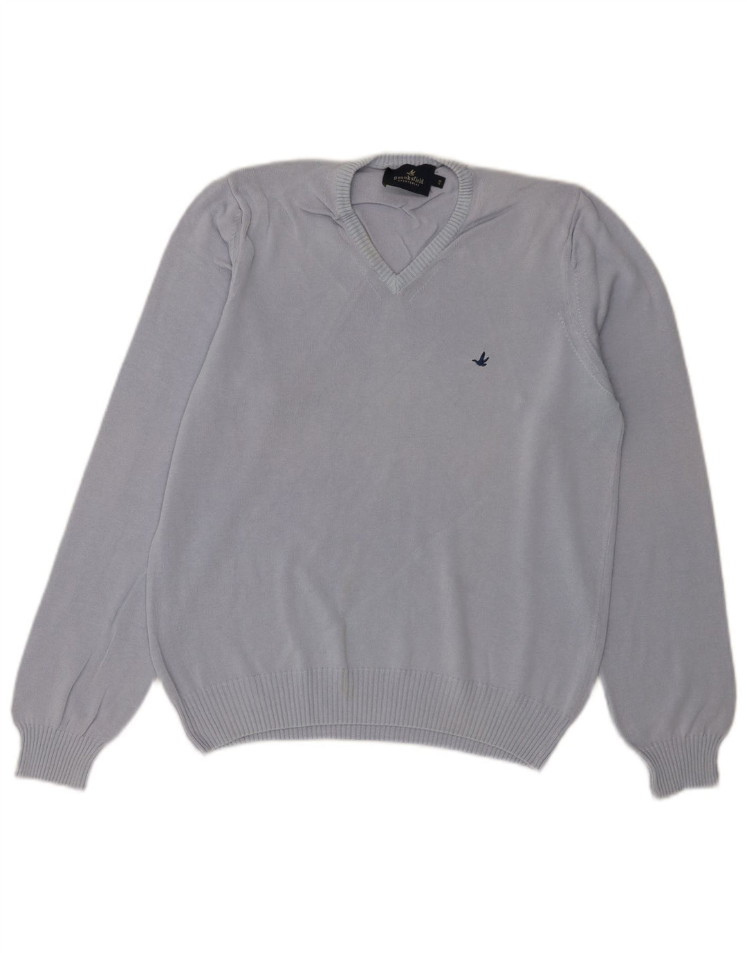 Suéter feminino Brooksfield com decote em V IT 48 XL algodão azul