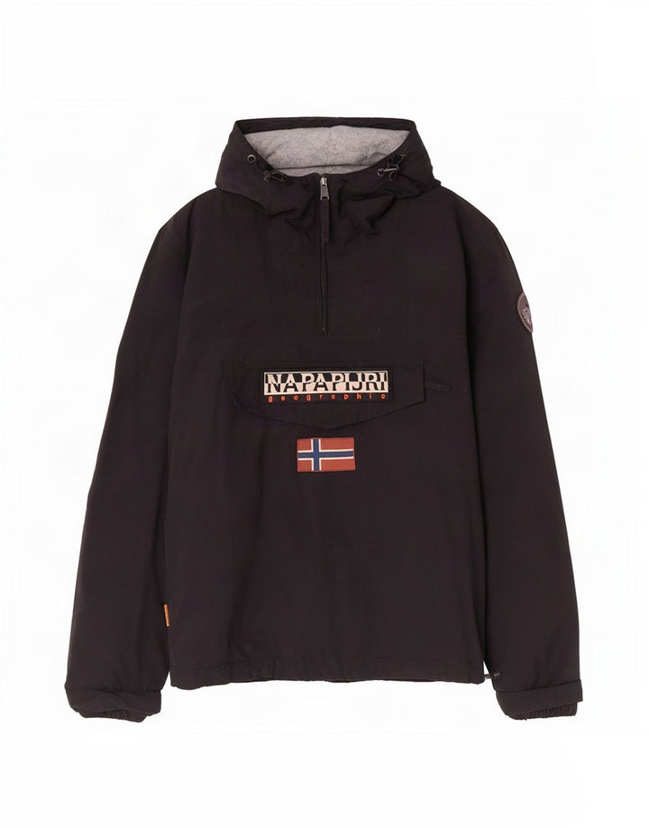 Jaqueta masculina Napapijri Geographic Graphic Anorak UK 36 pequena preta