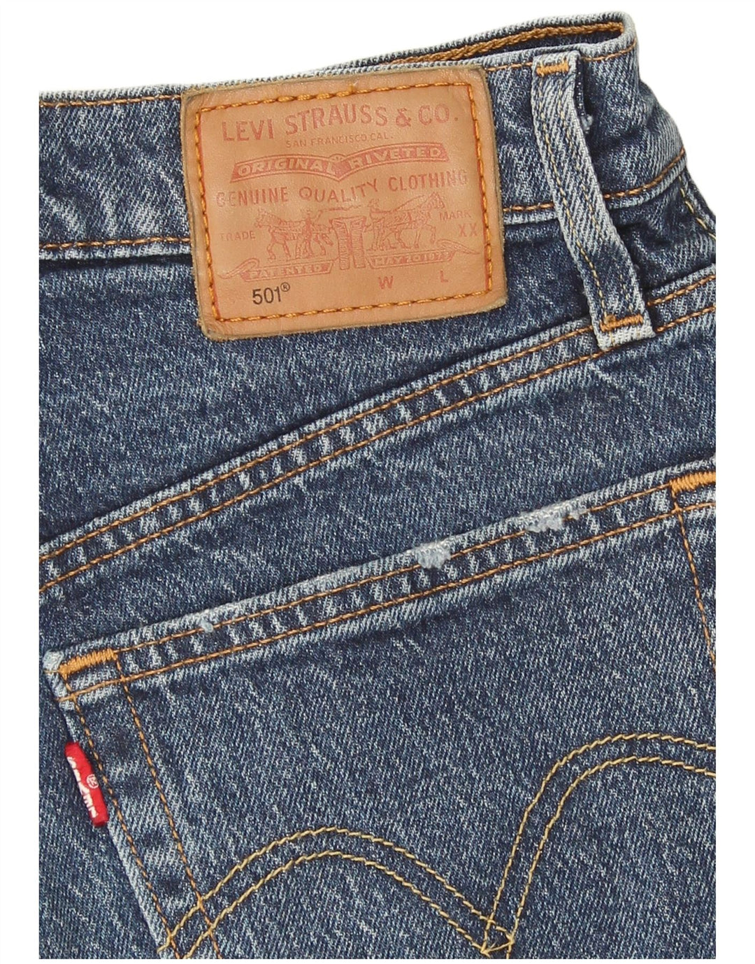 Calça jeans feminina Levi's 501 W26 pequena azul