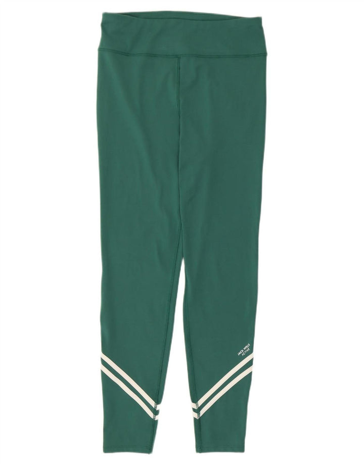 Leggings femininas Jack Wills UK 14 poliéster verde grande
