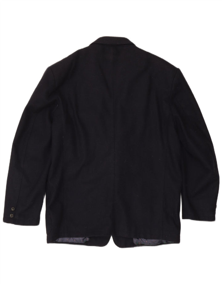 Jaqueta blazer masculina Carrera com 2 botões UK 42 XL azul marinho lã