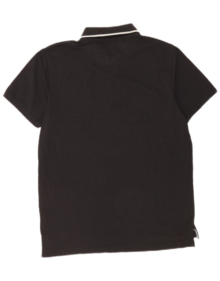 Camisa polo masculina Pierre Cardin grande algodão preto