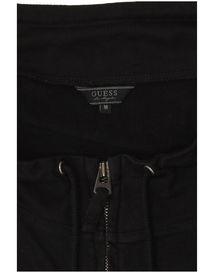 Guess Womens Graphic Tracksuit Top Jacket Reino Unido 14 Médio Preto
