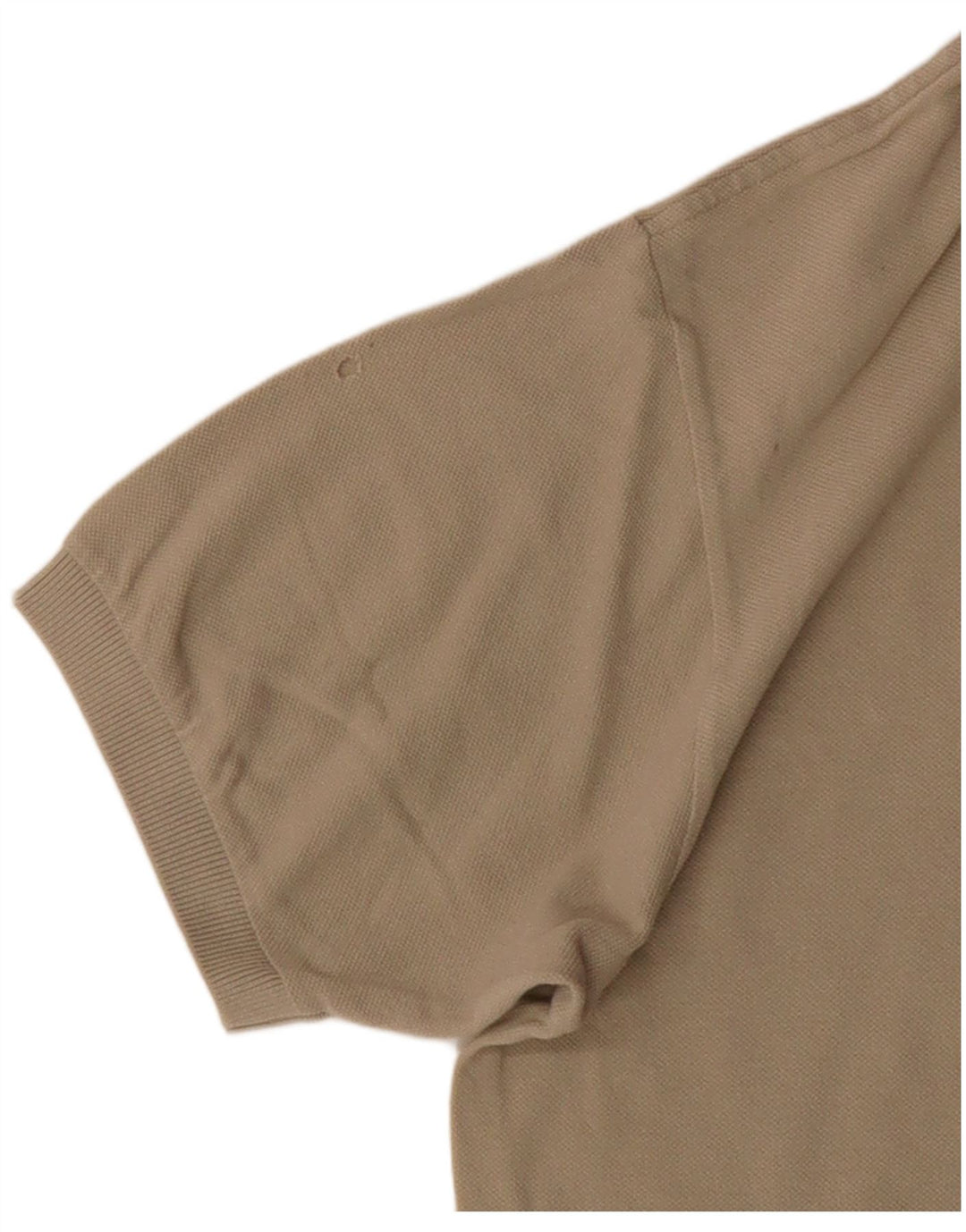 Camisa polo masculina LACOSTE tamanho 5 grande algodão bege