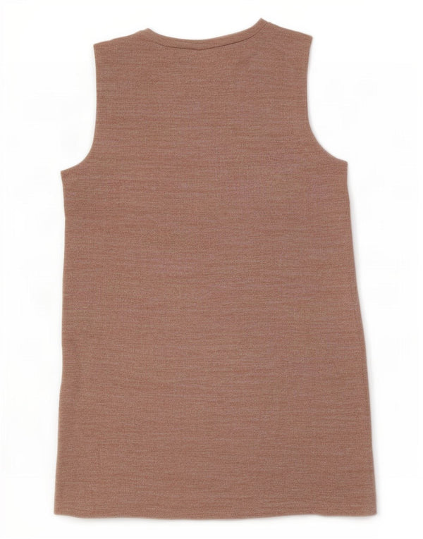 Vestido feminino sem mangas Zara UK 14 grande algodão rosa