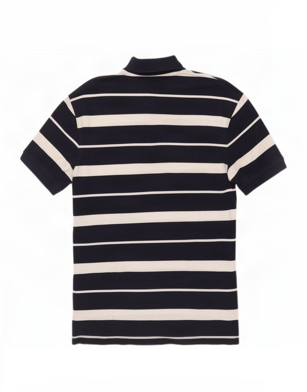 Camisa polo masculina Tommy Hilfiger grande listrada azul marinho