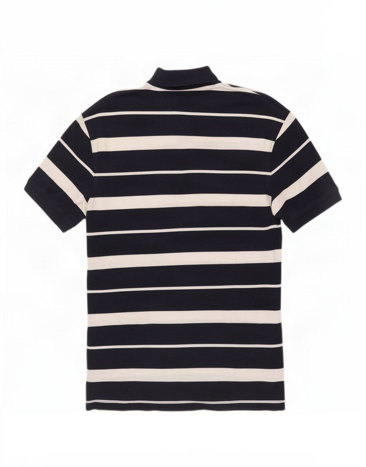 Camisa polo masculina Tommy Hilfiger grande listrada azul marinho