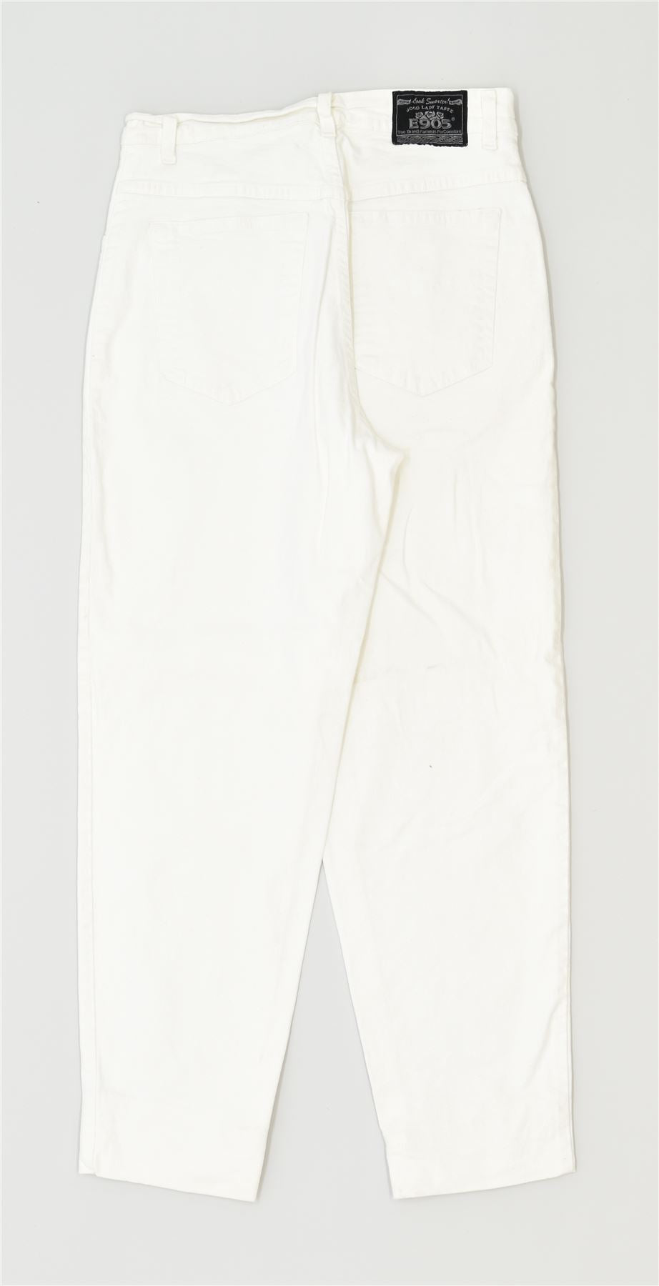 E905 Womens Slim Jeans W28 L31 White Cotton Classic Vintage | Vintage | Thrift | Second-Hand | Used Clothing | Messina Hembry 