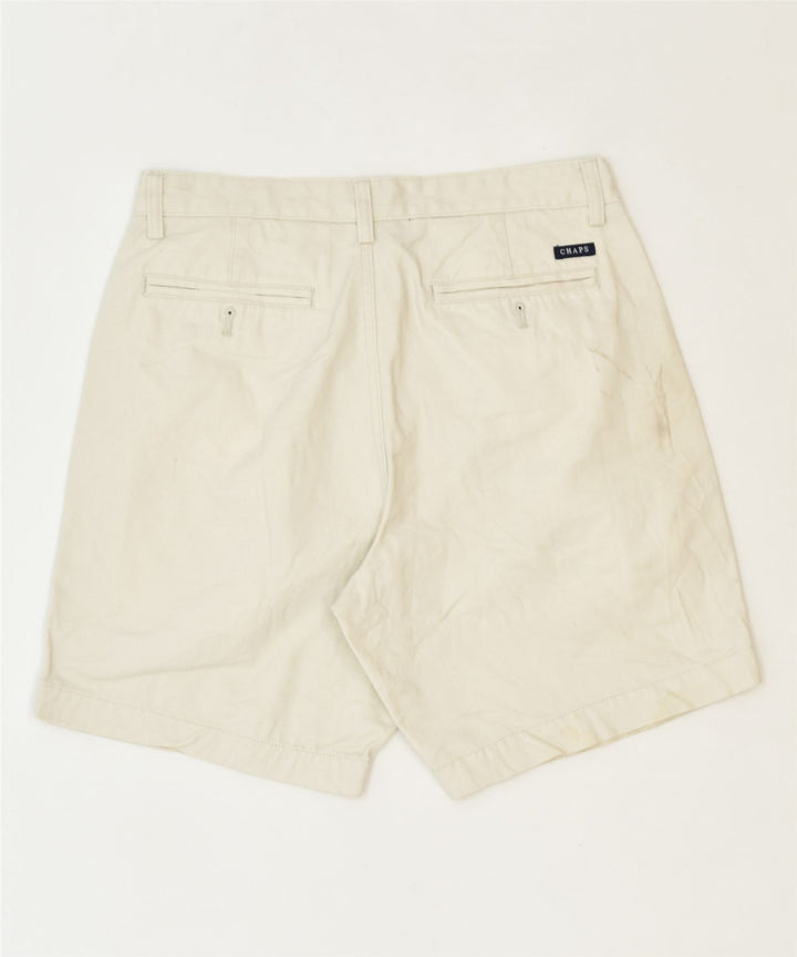 CHAPS Womens Chino Shorts W32 Large Off White Cotton Classic | Vintage | Thrift | Second-Hand | Used Clothing | Messina Hembry 