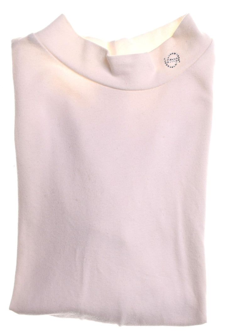 BYBLOS Girls Top Long Sleeve 6-7 Years Off White Cotton - Second Hand & Vintage Designer Clothing - Messina Hembry
