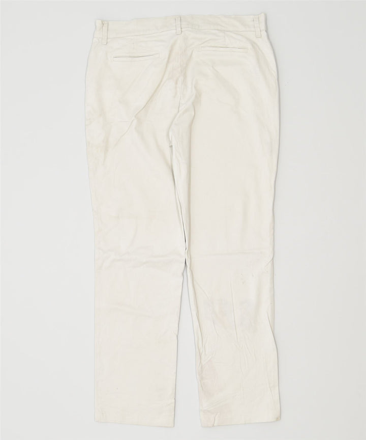LEE Womens Relaxed Fit Straight Casual Trousers W38 L33 White Cotton | Vintage | Thrift | Second-Hand | Used Clothing | Messina Hembry 