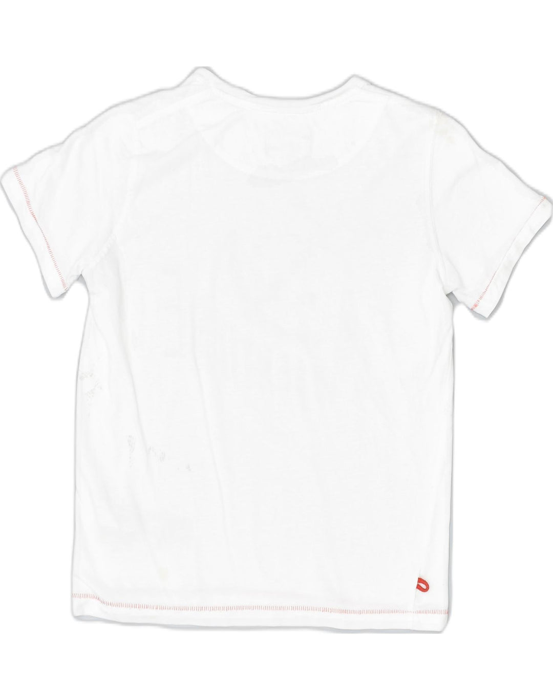 MASSIMO DUTTI Girls Loose Fit Graphic T-Shirt Top 7-8 Years White Cotton | Vintage | Thrift | Second-Hand | Used Clothing | Messina Hembry 