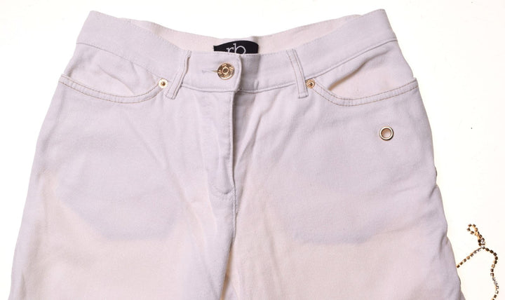 ROCCOBAROCCO Womens Jeans W28 L28 White Cotton Slim - Second Hand & Vintage Designer Clothing - Messina Hembry
