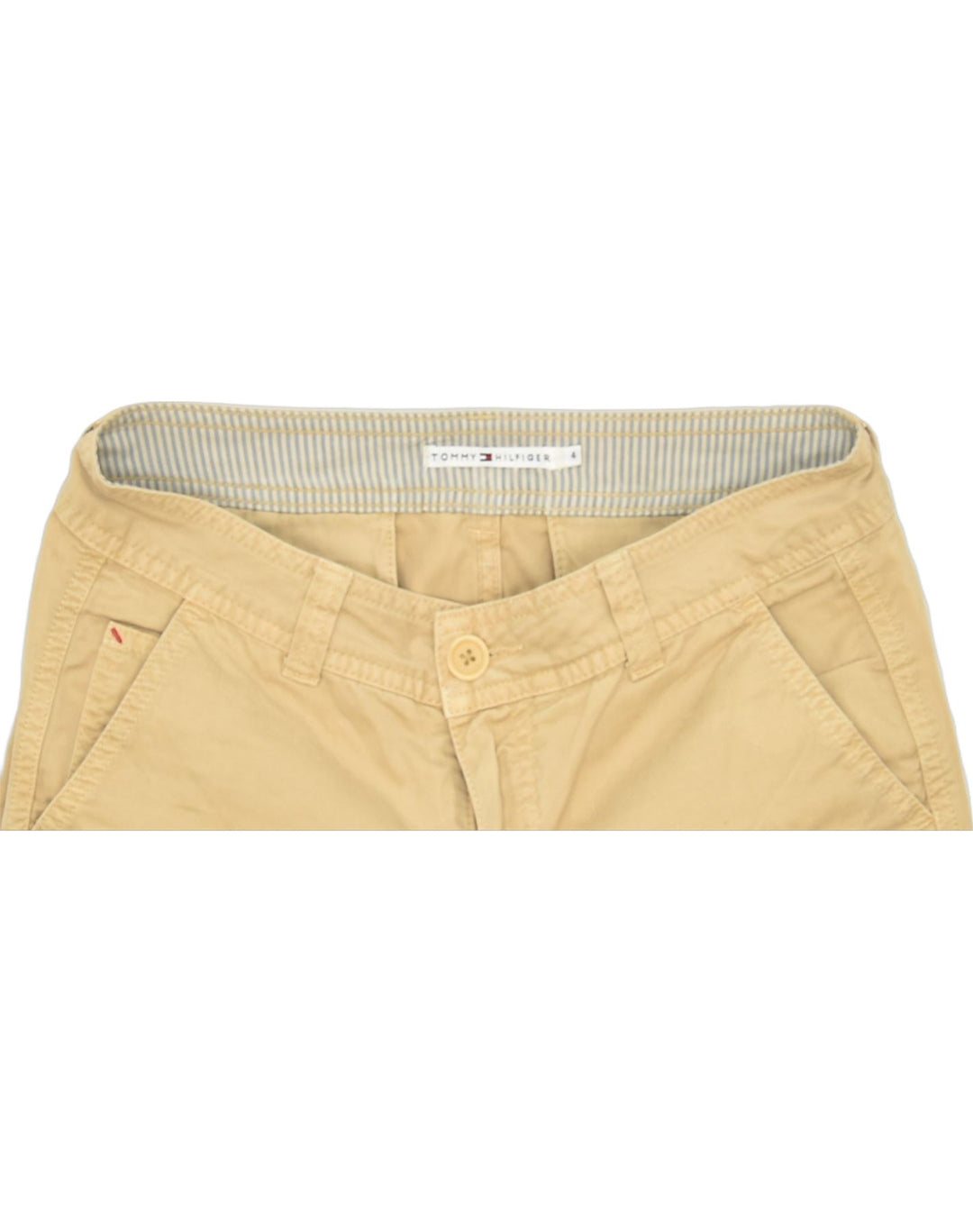 TOMMY HILFIGER Womens Straight Chino Trousers US4 Small W28 L32 Beige | Vintage | Thrift | Second-Hand | Used Clothing | Messina Hembry 