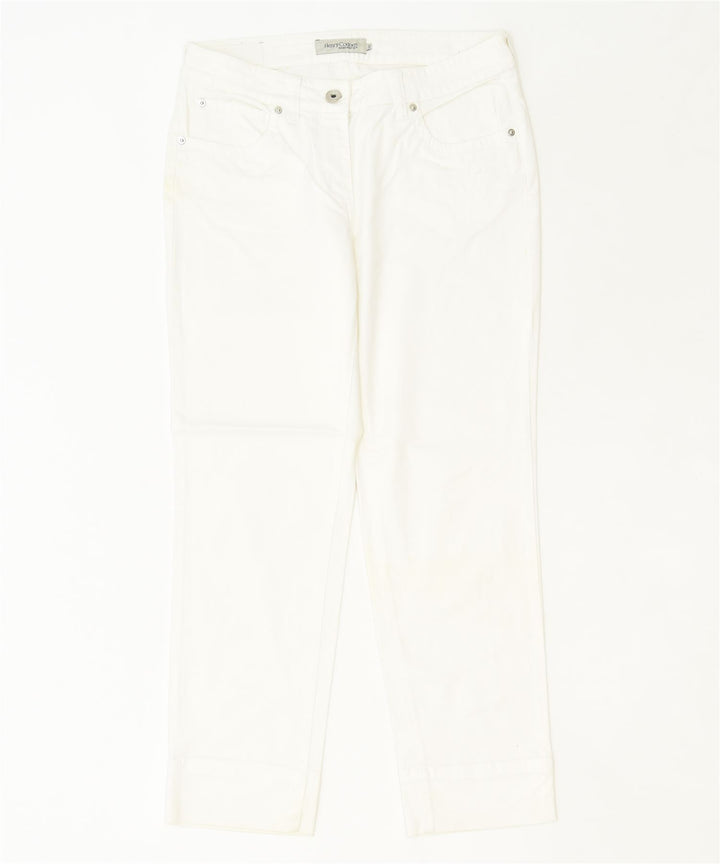 HENRY COTTONS Womens Straight Casual Trousers W30 L28 White Cotton Classic | Vintage | Thrift | Second-Hand | Used Clothing | Messina Hembry 