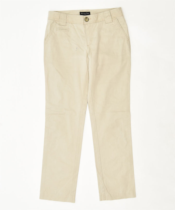 MASSIMO DUTTI Womens Slim Chino Trousers W28 Medium Beige Cotton | Vintage | Thrift | Second-Hand | Used Clothing | Messina Hembry 
