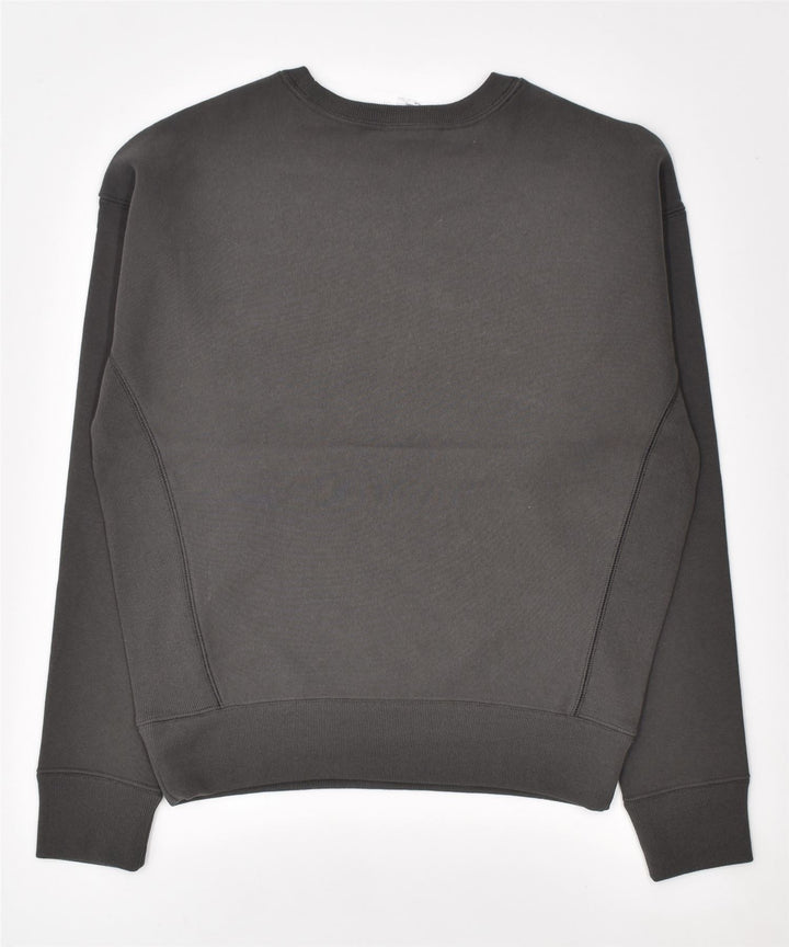 CHAMPION Womens Graphic Sweatshirt Jumper UK 14 Medium Black Cotton | Vintage | Thrift | Second-Hand | Used Clothing | Messina Hembry 