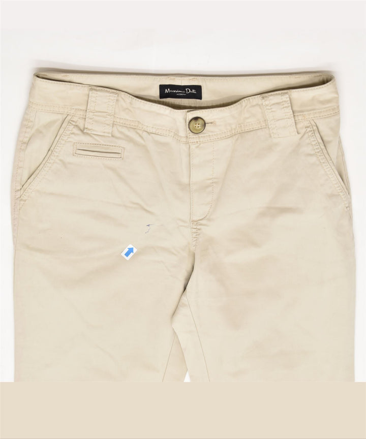MASSIMO DUTTI Womens Slim Chino Trousers W28 Medium Beige Cotton | Vintage | Thrift | Second-Hand | Used Clothing | Messina Hembry 