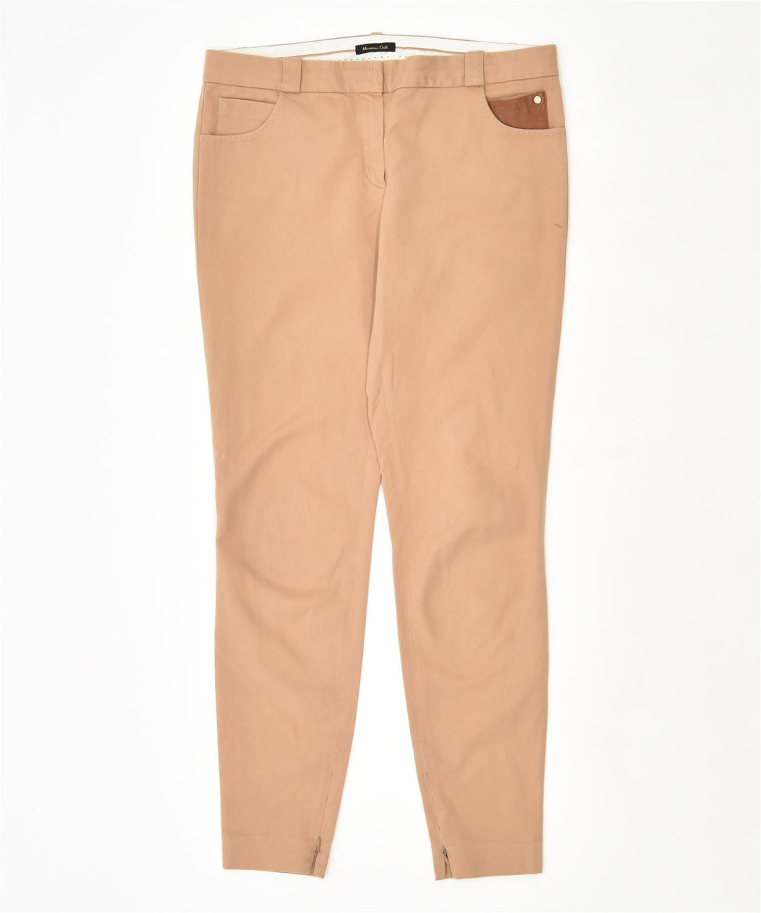MASSIMO DUTTI Womens Slim Casual Trousers US 6 Medium W31 L29 Brown | Vintage | Thrift | Second-Hand | Used Clothing | Messina Hembry 